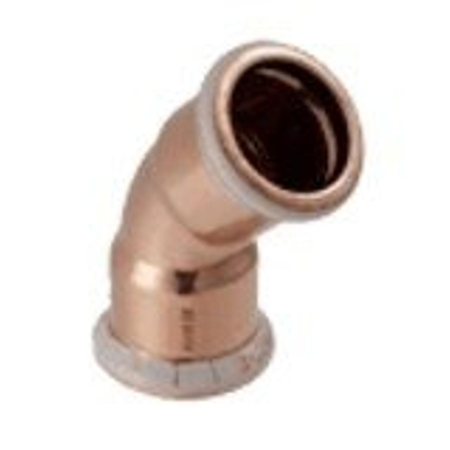 Geberit Mapress persfitting koper water bocht 45 FF 22 60604