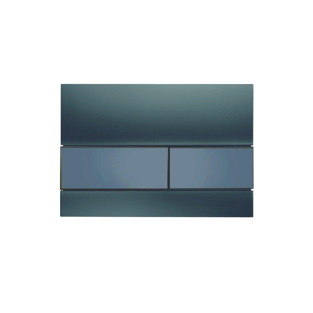 Tece Square bedieningsplaat voor duospoeltechniek glas zwart toetsen zwart 9.240.809