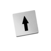 Zack Indici Pictogramme flèche 12.5X10X0.5cm Inox Mat Brossé SW23709