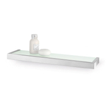 Zack LINEA Étagère - 46x13x3cm - verre mat - acier inoxydable brossé mat SW23661
