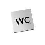 Zack Indici Pictogramme wc 12.5X10X0.5cm Inox Mat Satiné SW23708
