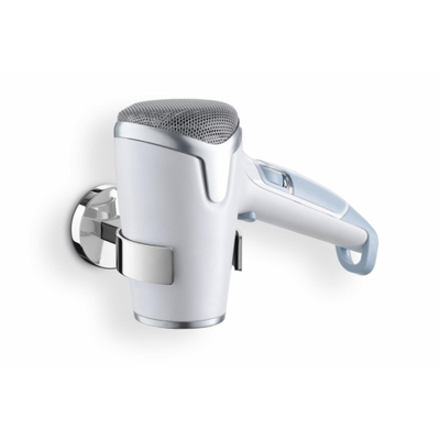 Zack SCALA Porte-sèche-cheveux - 12x8x6cm - acier inoxydable brillant