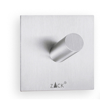 Zack Peco handdoekhaak 4.2x4.2cm vierkant zelfklevend Mat Geborsteld RVS set van 2