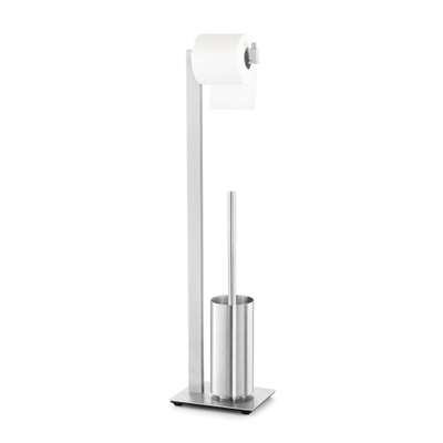 Zack LINEA Serviteur de toilettes - 73x15x18cm - autoportant - inox brossé mat