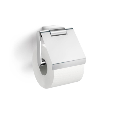 Zack Atore Porte-papier toilette avec couvercle 12.4x12.4x5.4cm chrome brillant