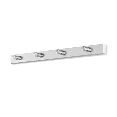 Zack Accolo Porte-manteau 40x3x4cm Acier inoxydable mat satiné