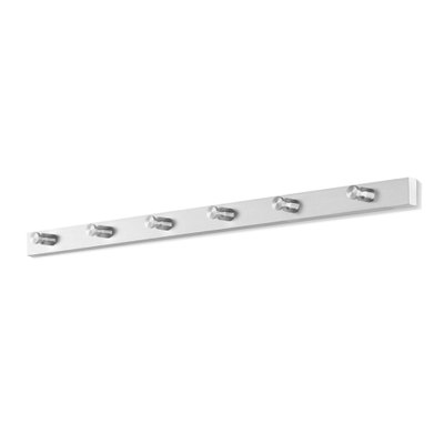 Zack Accolo Portemanteau 60x3x4cm Acier inoxydable mat satiné