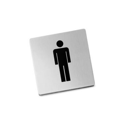 Zack Indici Pictogramme homme 12,5X10X0,5cm Inox mat satiné