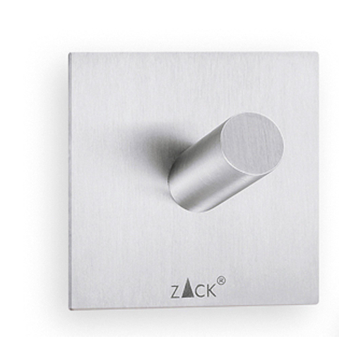 Zack Peco handdoekhaak 4.2x4.2cm vierkant zelfklevend Mat Geborsteld RVS set van 2 SW23649