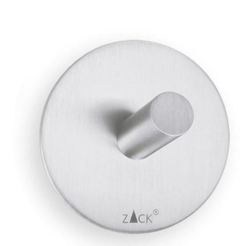 Zack Peco crochet porte-serviette 4.5x4.5cm rond autocollant Inox brossé mat lot de 2 SW23650
