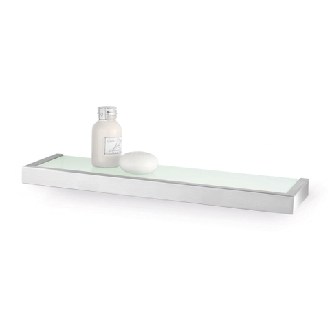 Zack LINEA Élément de tablette - 46x13x3cm - verre mat - inox brossé mat SW23661