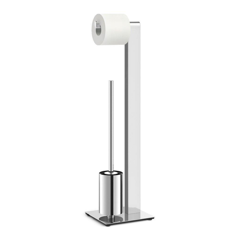 Zack Atore toiletbutler 18x72.6x20cm RVS Chroom Glans SW223242