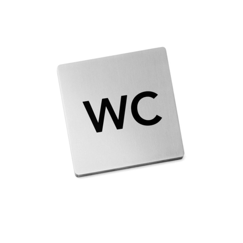 Zack Indici Pictogramme wc 12.5X10X0.5cm Inox Mat Satiné SW23708