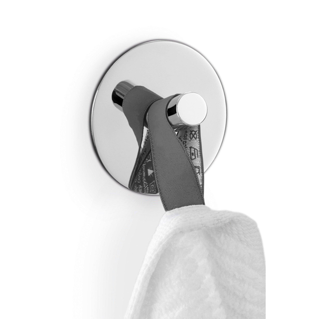 Zack Peco handdoekhaak 5.5x5.5cm rond zelfklevend Hoogglans Gepolijst RVS 40072